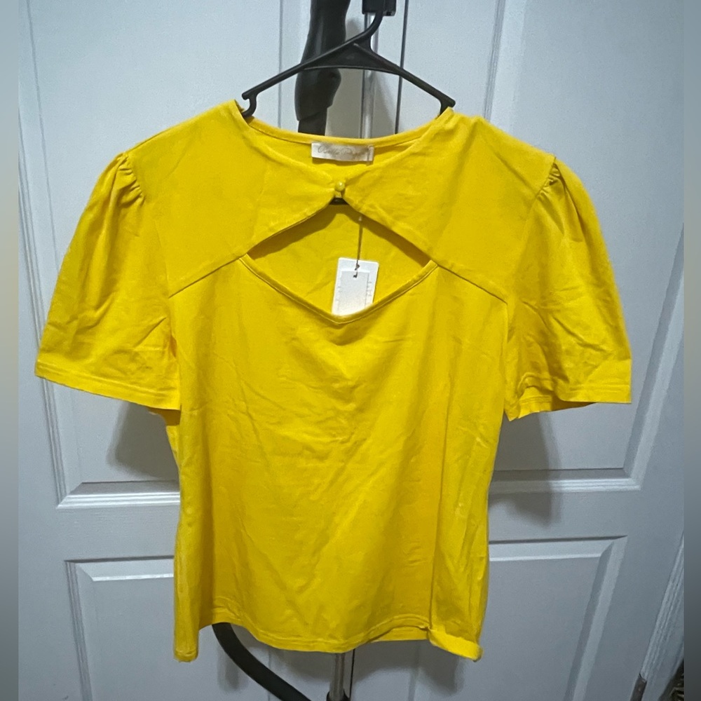 2 for 1 deal! 1 white top. 1 yellow top.